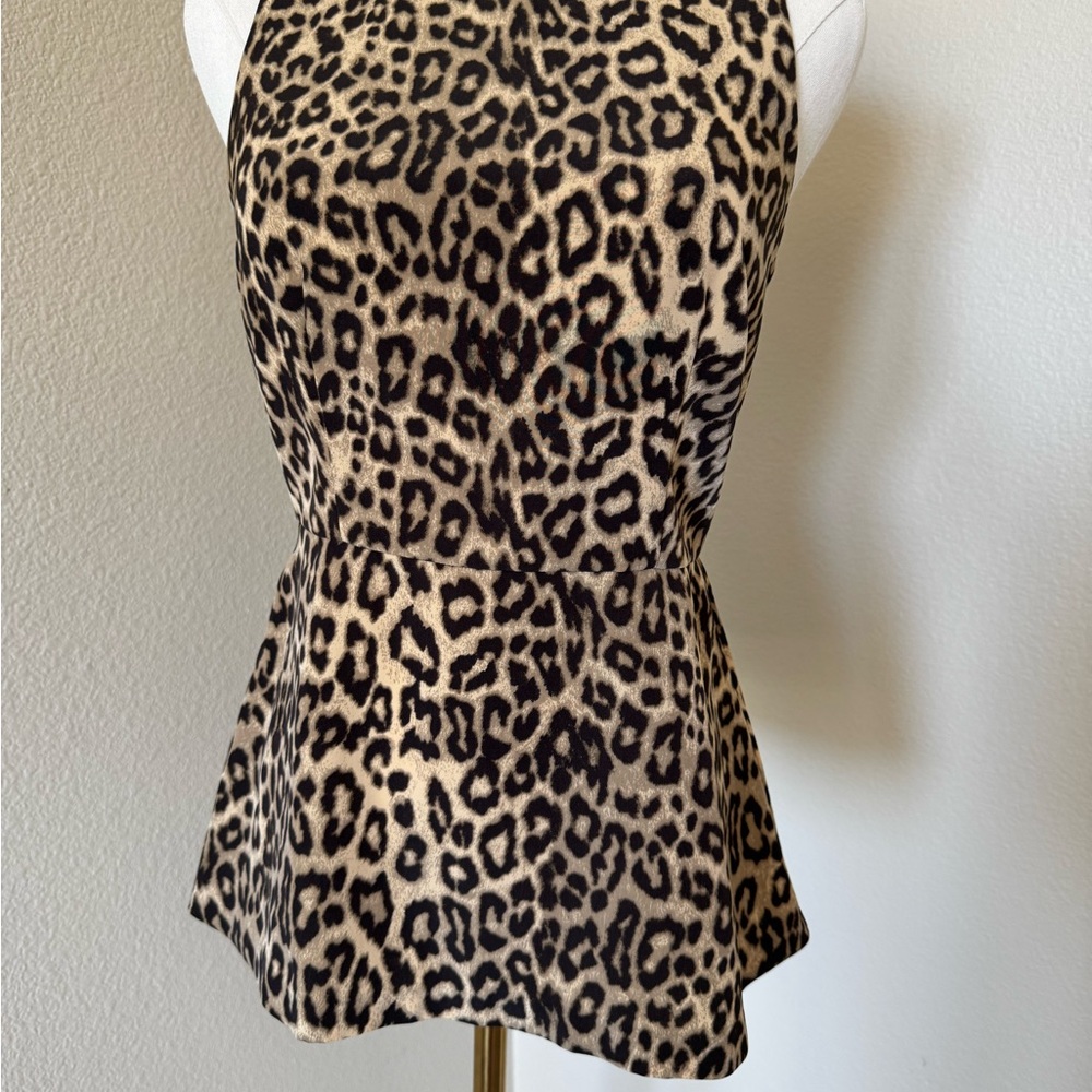 Banana Republic Leopard Print Peplum Top – Size 2